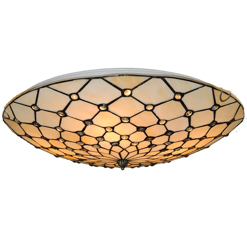 Потолочная люстра Тиффани лампа из витражного стекла ручной работы с
