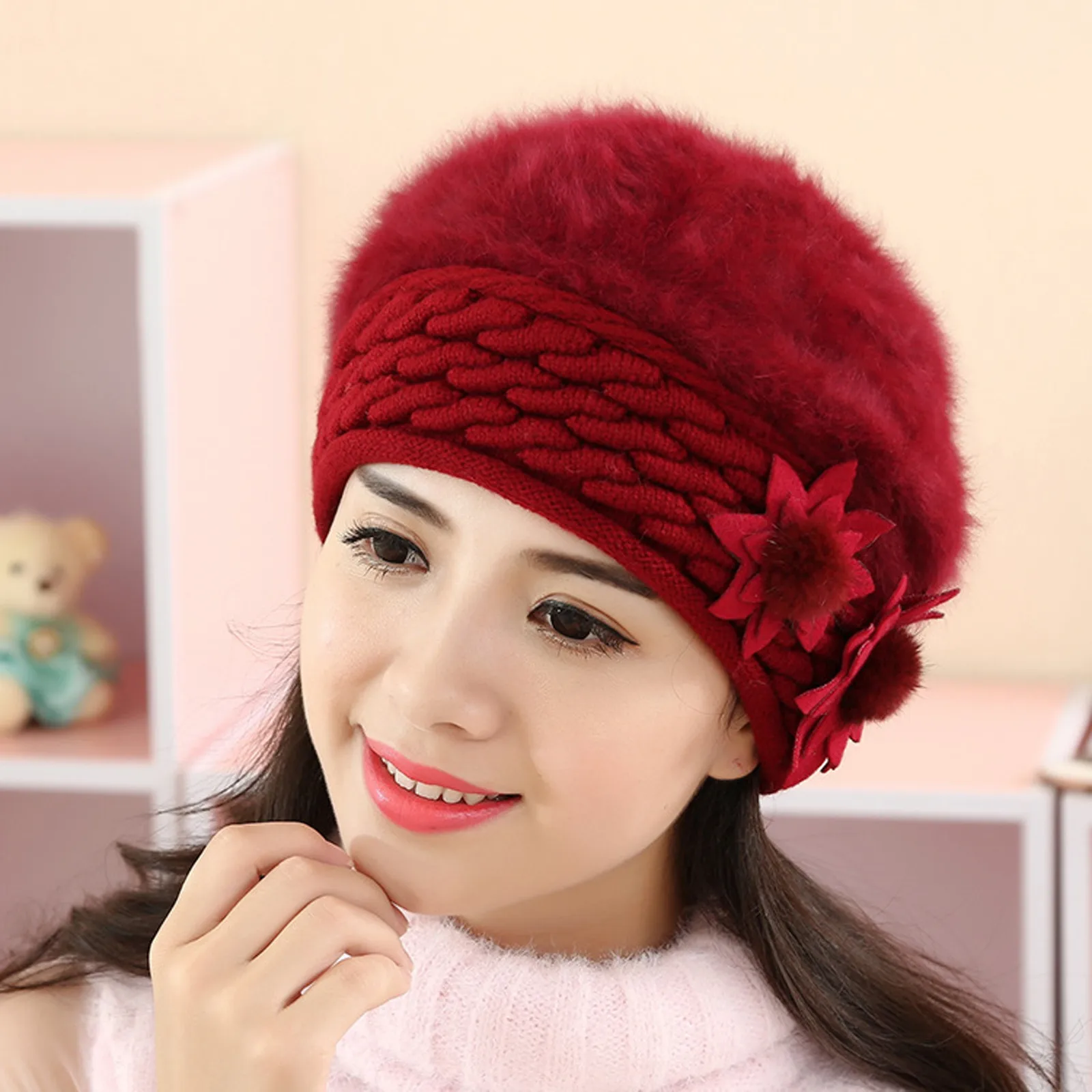 Лидер продаж 2021 новинка женские береты хлопковая шапка мешковатая зимняя теплая