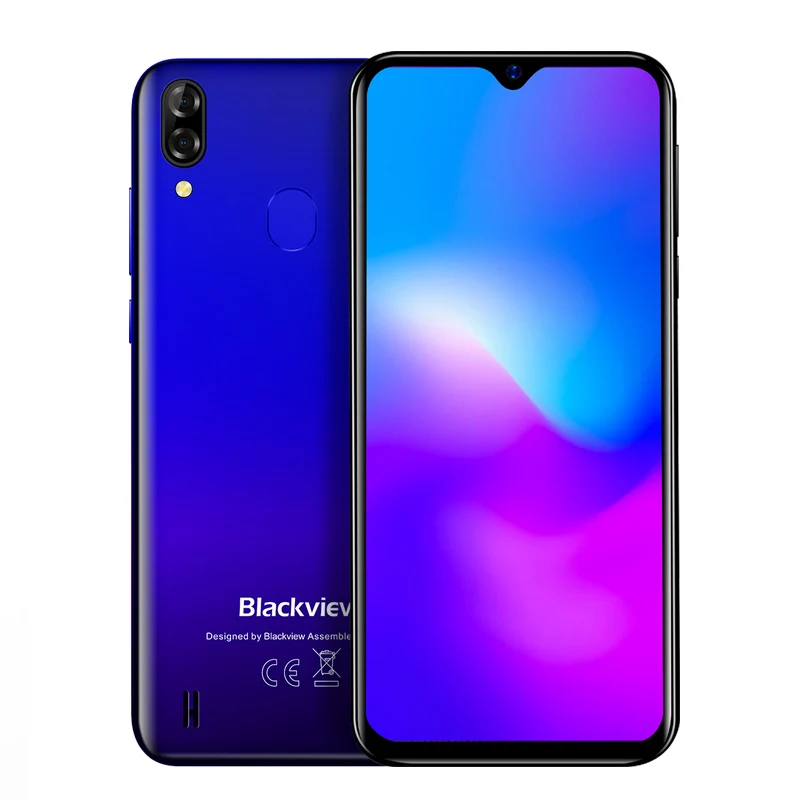 Синий Blackview A60 Pro 4G LTE 4080 мАч смартфон 6,08" экран капли воды мобильный телефон Android 9,0 3 Гб ram двойная задняя камера Сотовый телефон - Цвет: Синий