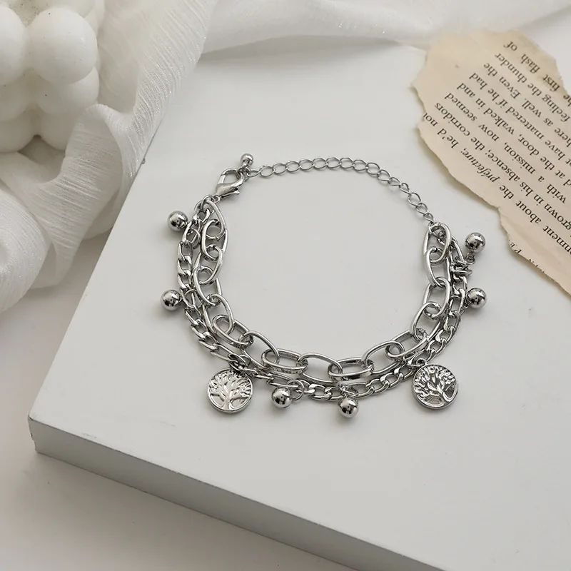 

Punk Bracelet For Women Pendant Thick Chain Gold Silver Color Bracelet Charm Bracelets Party Jewelry Gift Friends Accessories