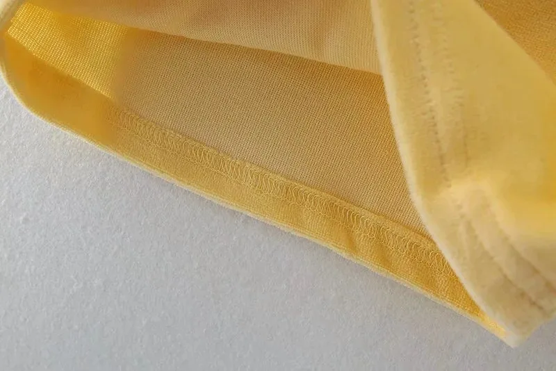 

2021 Yellow Velvet Crop Top and Shorts Women 2 Pieces Set Summer Embroidery Cami Drawstring Shorts Female Sport Jazz Suit Dance