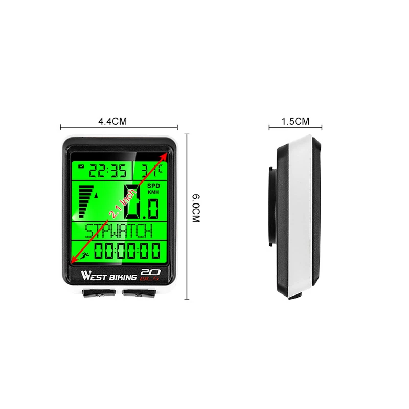 Беспроводной светодиодный водонепроницаемый велокомпьютер одометр секундомер