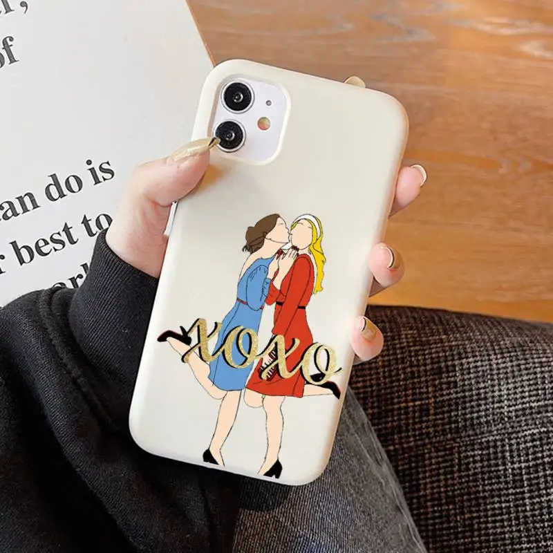 Мягкий однотонный чехол со Сплетницей девушкой любовью лучшими друзьями для