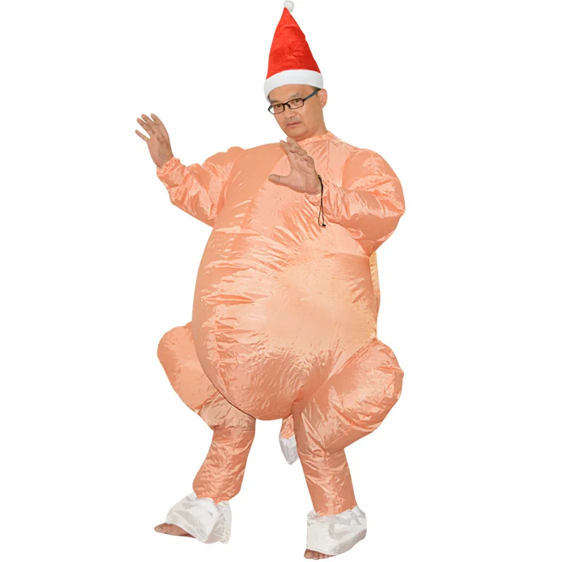 

Funny Turkey Thanksgiving Day Adult Inflatable Clothing Cosplay Festivals Party Halloween Inflatale Costumes Blow up Suit