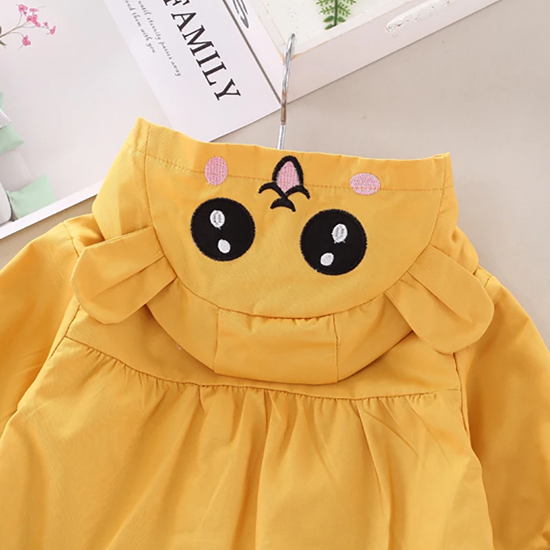 

Autumn Jacket Baby Kid Girl Outerwear Cartoon Rabbit Print Casual Hoodie Zipper Sweatshirt Children Outfits Tops Coat