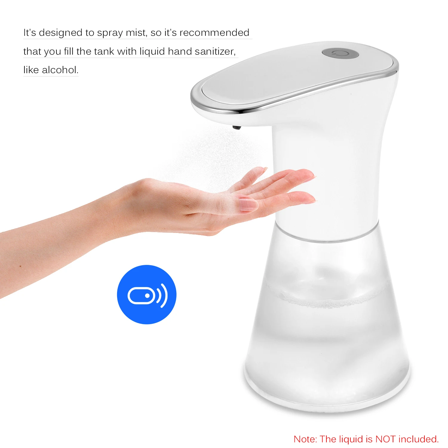 

Automatic Induction Alcohol Dispenser Touchless Mist Spray Automatic Sensor Household Hand Cleaner USB Induction Sprayer 350ml