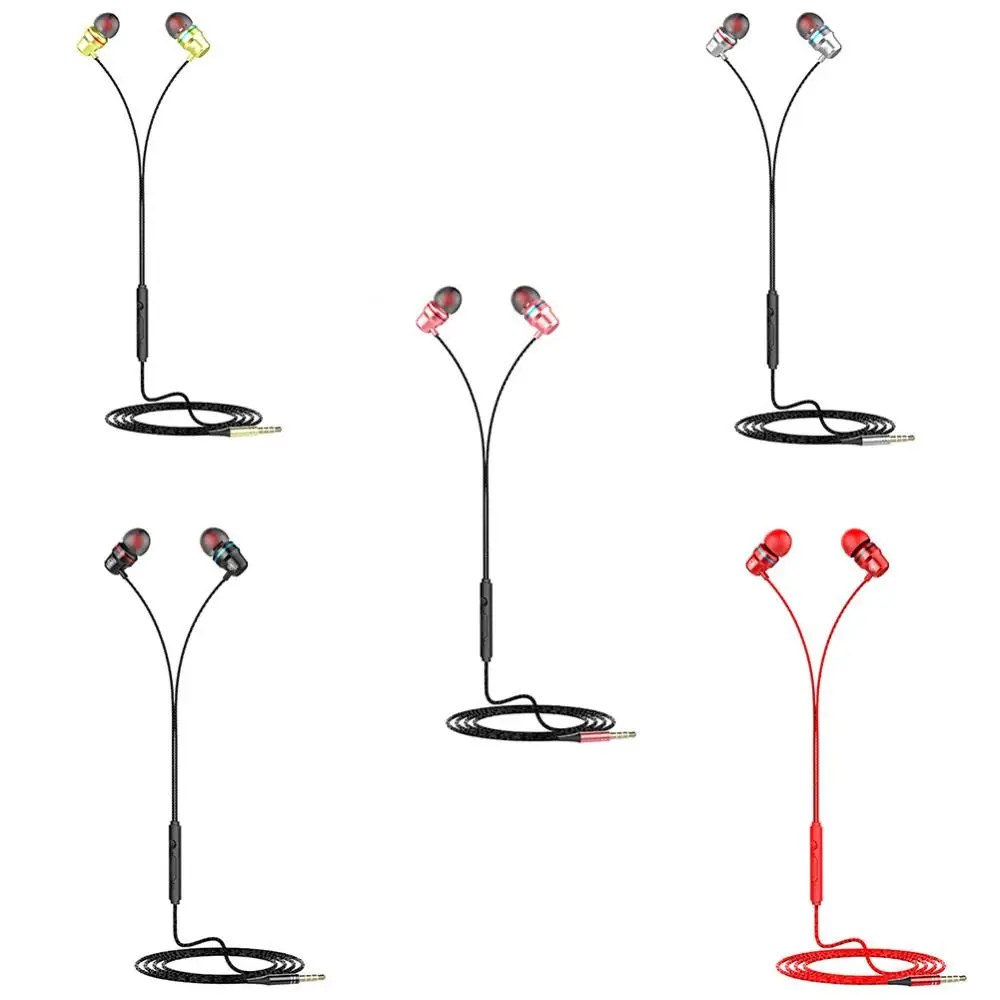 Новые металлические мобильный телефон гарнитура In-ear 8D тяжелый бас управление с