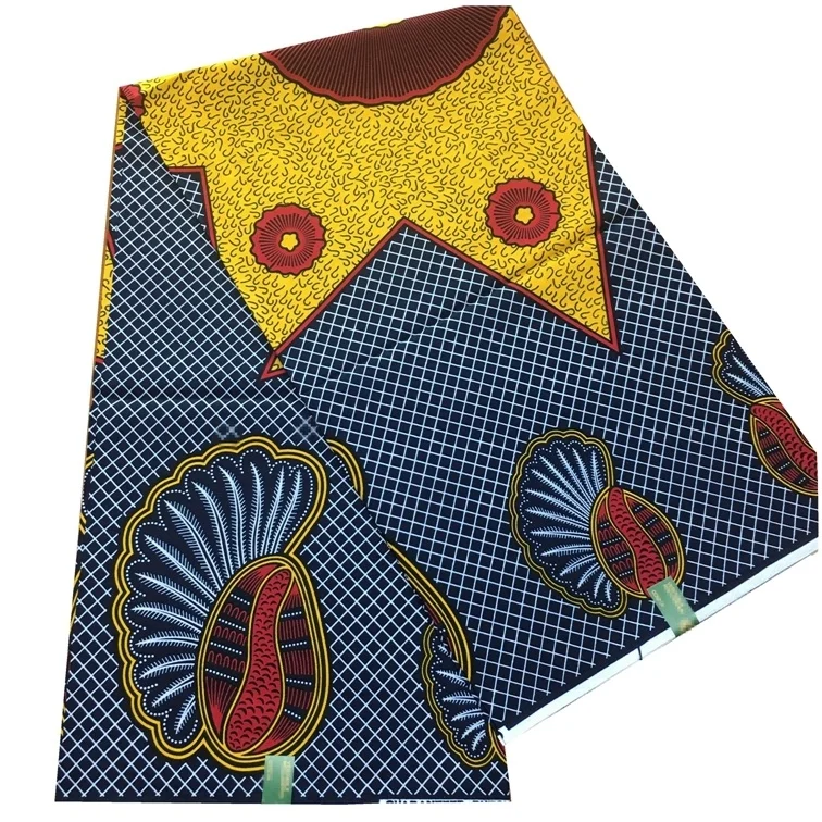 

Воск Анкара 2022, ткань высокого качества, африканская вощеная ткань принтом 100% хлопок, мягкий Африканский гарантированный настоящий воск дл...