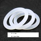 Силиконовое уплотнительное кольцо для пищевых продуктов 3,5 мм, белое резиновое уплотнительное кольцо OD 12 мм-80 мм