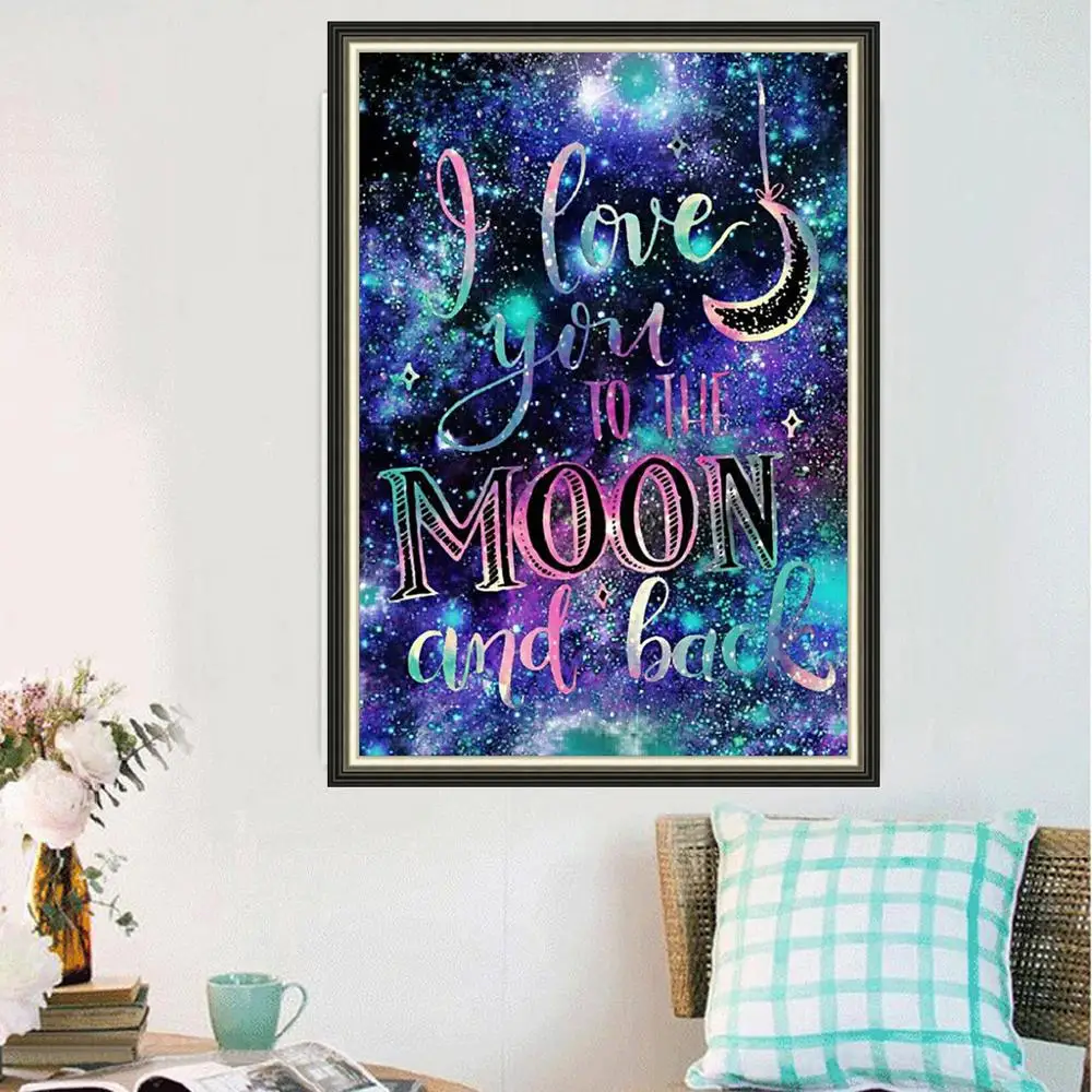 Алмазная 5D Вышивка полноформатная картина с буквами алмазная живопись для