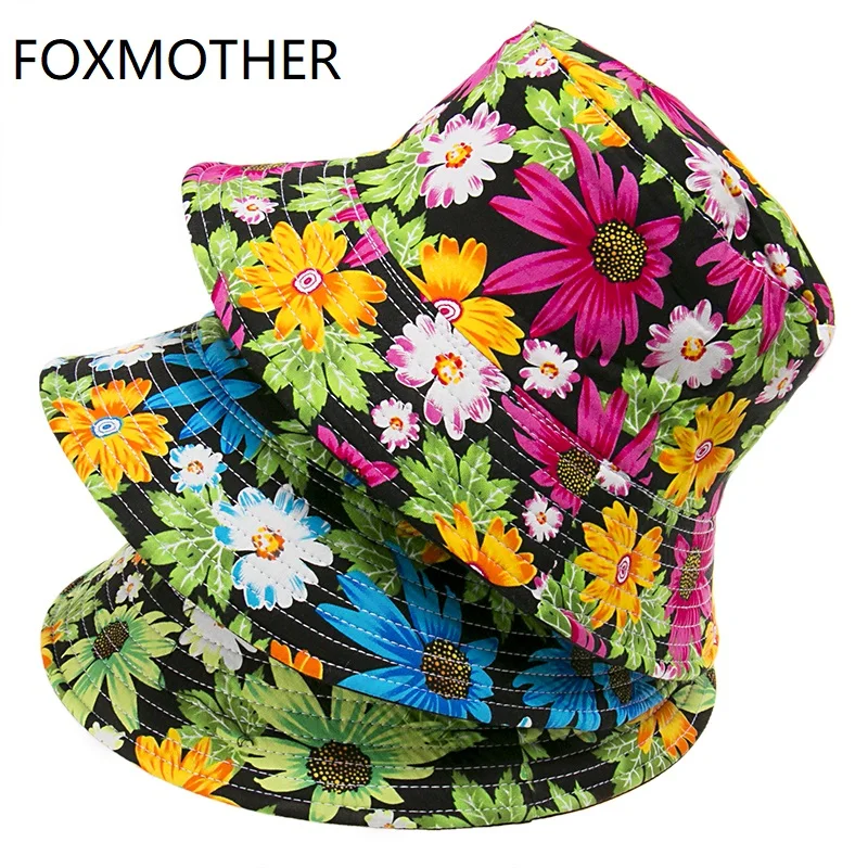 Панама FOXMOTHER Женская, двусторонняя, с цветочным принтом, шапки для рыбаков