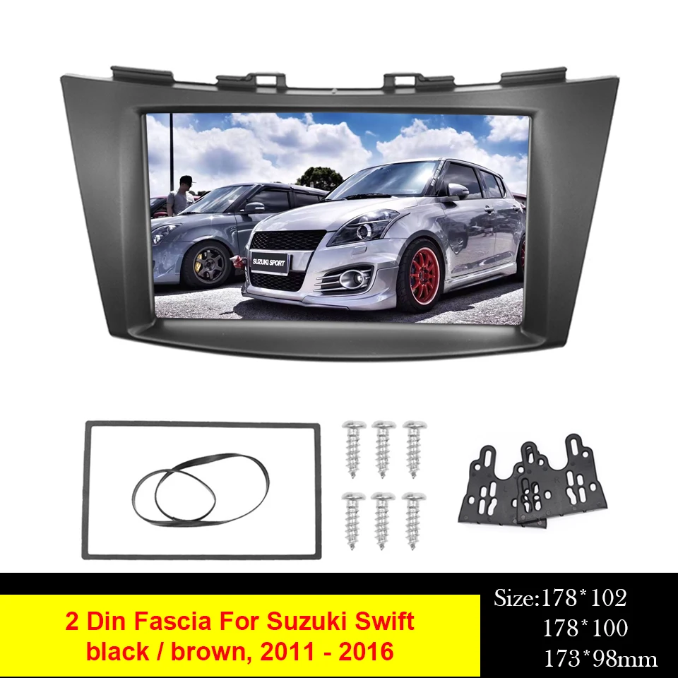 

Double 2 Din Car Audio Radio Stereo Fascia For Suzuki Swift ERTIGA 2011 - 2016 Panel Mount Frame Refitting Bezel Trim