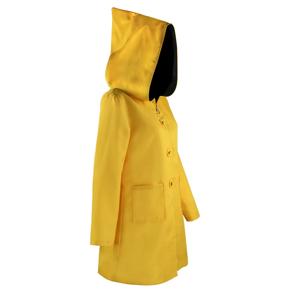 Little Nightmares 2 Mono Six Cosplay Costume Hungry Kids Little Six Yellow Long Jacket Coat Halloween Suit Raincoat Women Men images - 6