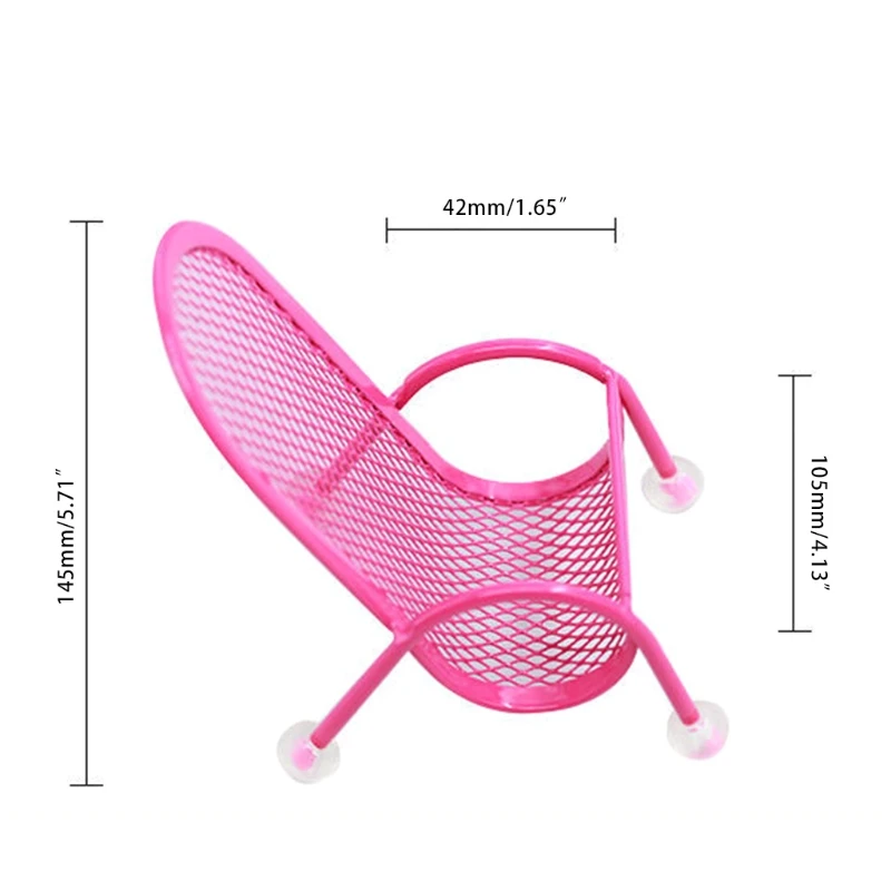 

Cell Phone Stand Wrought Iron Desktop Holder Dock Compatible with All Phones Creative Recliner Shape