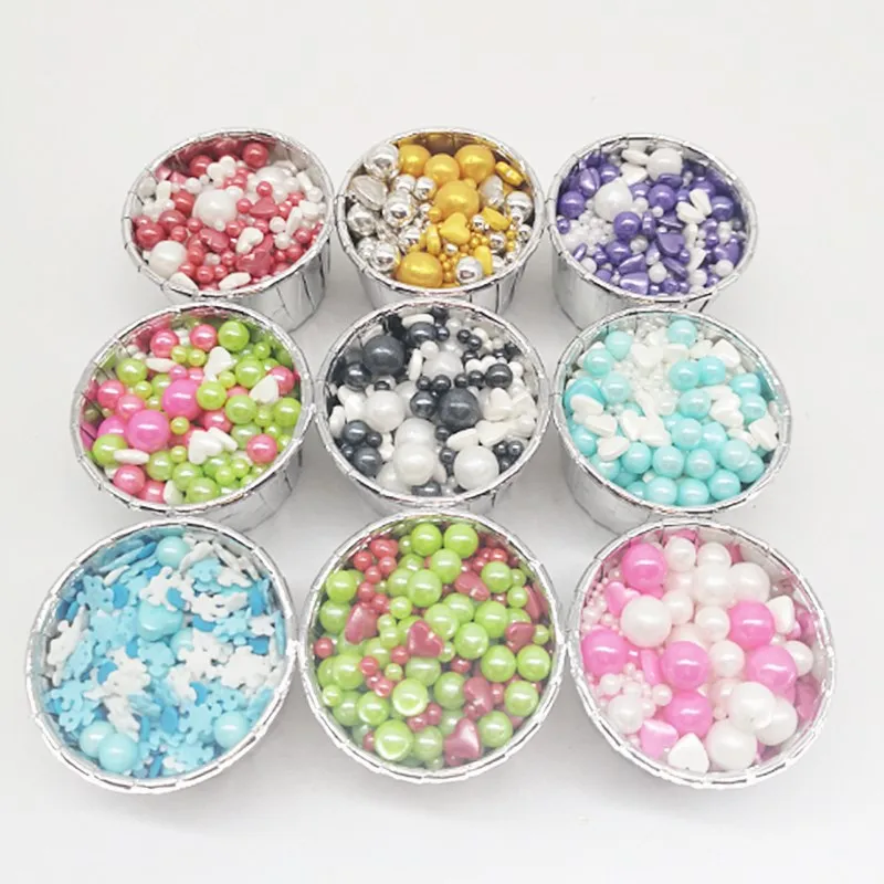 50 г съедобные разноцветные бусины жемчужный сахарный шар конфета украшение для