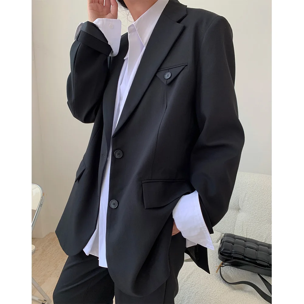 

2022 spring new fashionable silhouette suit fashionable casual loose loose thin yellow jacket female