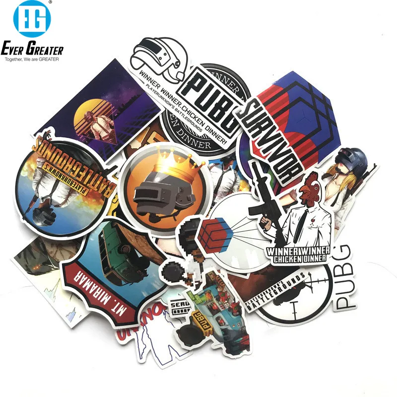 29 шт./лот игровые наклейки Playerunknown's PUBG для автомобиля ноутбука багажа