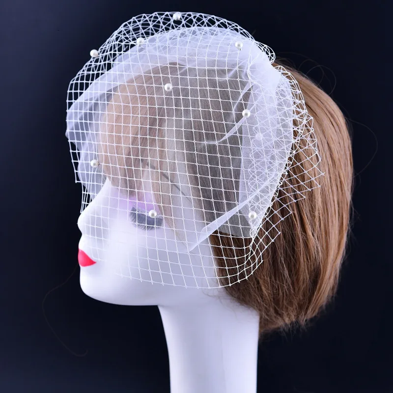 

Свадебная фата Miss VeiL Свадебная клетка Женская Фата жемчужная двойная Фата