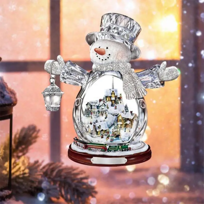 

Christmas Tree Rotating Sculpture Paste Stickers Train Decorations Paste Window Christmas Decorations For Home Pegatinas Paredes