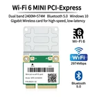 Wifi 6 Dual Band 3000Mbps MPE-AX3000H Wireless Half Mini PCI-E Wifi Card Bluetooth 5.0 802.11axac 2.4Ghz 5Ghz Adapter Laptop