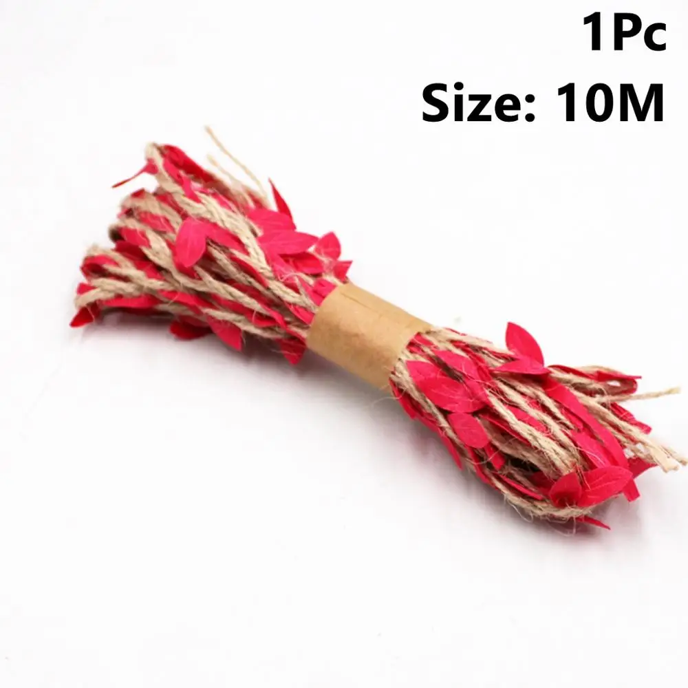 Red 10m Rope CHZLL 5 шт. джутовых шнурков кружева мешочек для столовых приборов рустикальная свадьба посуда держатель для вилки, ножа сумка Украшение стола аксессуары вечерние Декор - Цвет: Red 10m Rope