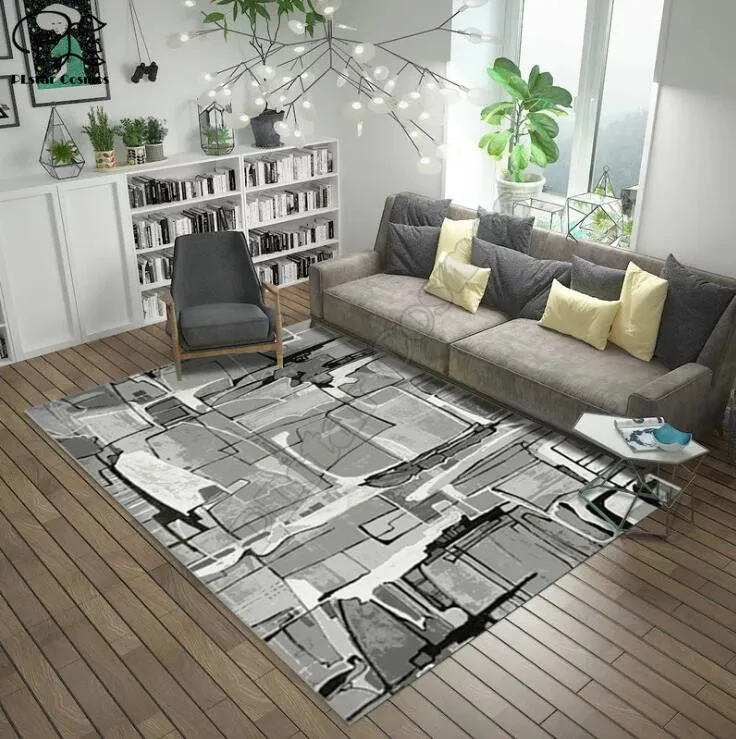 Graffiti splash ink carpet Square Anti-Skid Area Floor Mat 3D Rug Non-slip Dining Room Living Soft Bedroom Carpet | Дом и сад