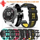 Ремешок силиконовый для Garmin Fenix 6X 6 Pro 5X 5 Plus 3 HR S62 935 D2, 26 дюймов, 22 мм