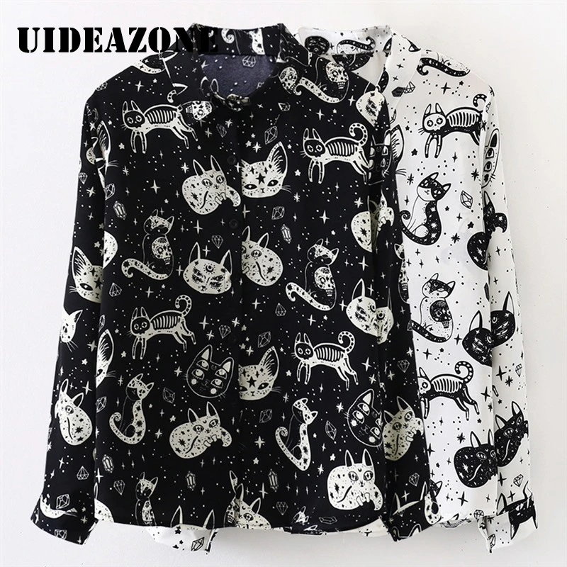 Женская блузка с длинным рукавом Харадзюку уличная одежда|Блузки| |