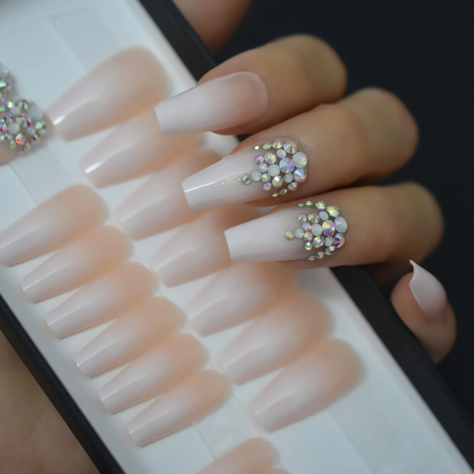 On False Nails Full Cover Fingernails Tips Custom Logo Box