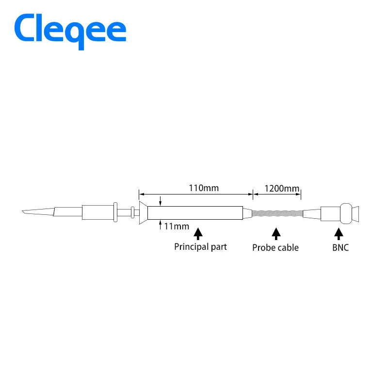 Новинка осциллограф Cleqee P4250 1 шт. щуп 100:1 250 МГц 2КВ выдерживает Высокое напряжение