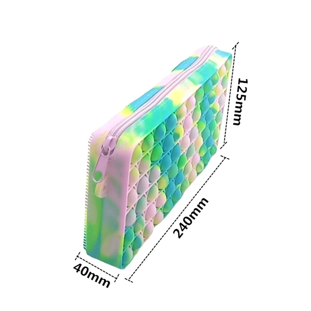 L&aacute;piz de color arco&iacute;ris de silicona para ni&ntilde;os y adultos, juguetes para aliviar el estr&eacute;s, juguetes antiestr&eacute;s-5