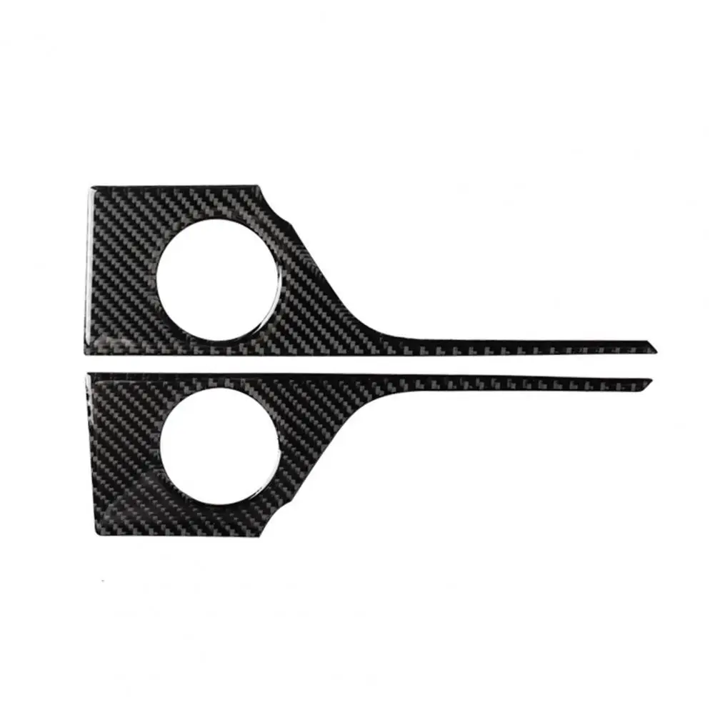 

Black Rear Door Handle Panel Sticker Carbon Fiber Self-adhesive Stylish 5D Texture Design Door Handle Protector