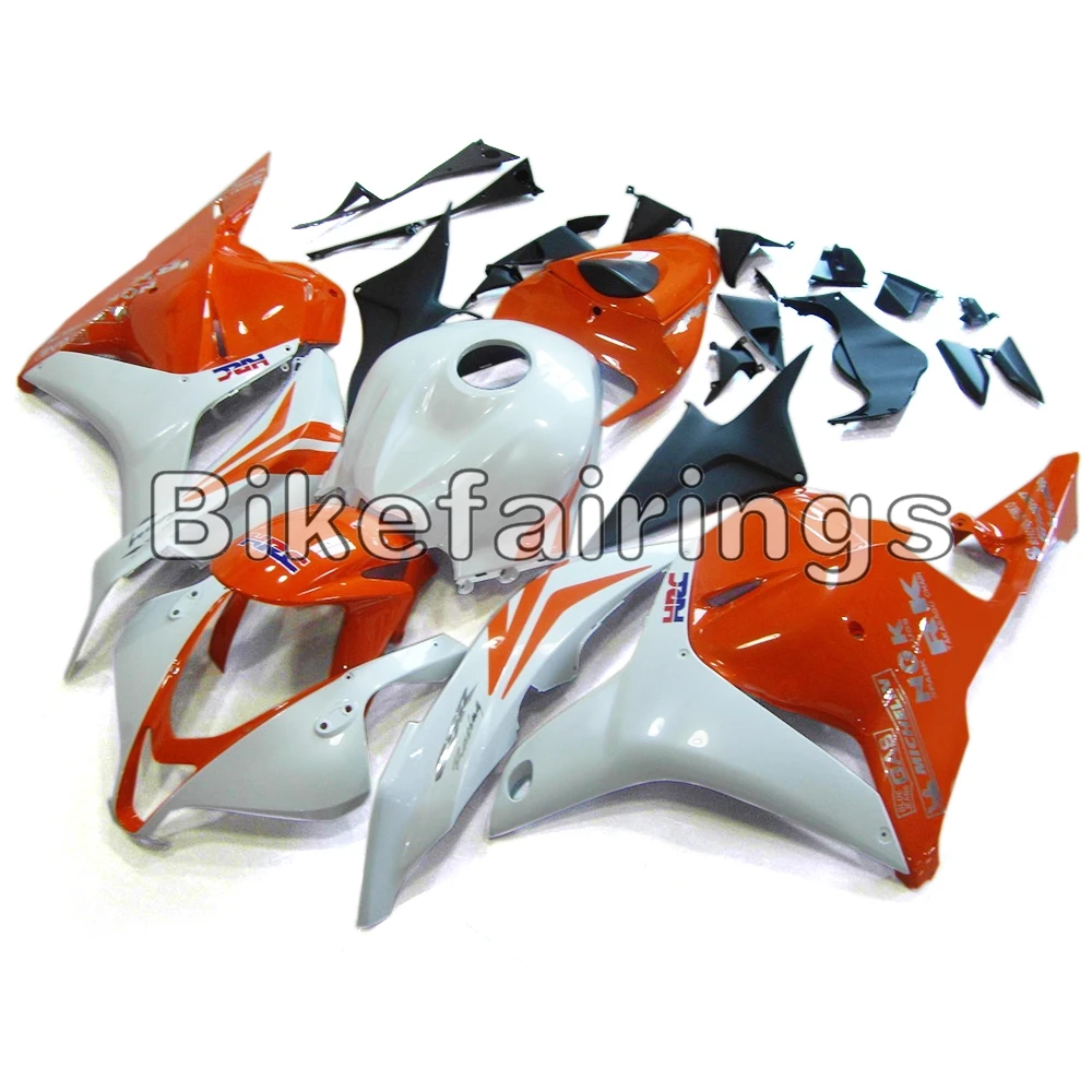 Жемчужно-белый и оранжевые Обтекатели для Honda CBR600RR F5 2009 2010 2011 2012 полный комплект