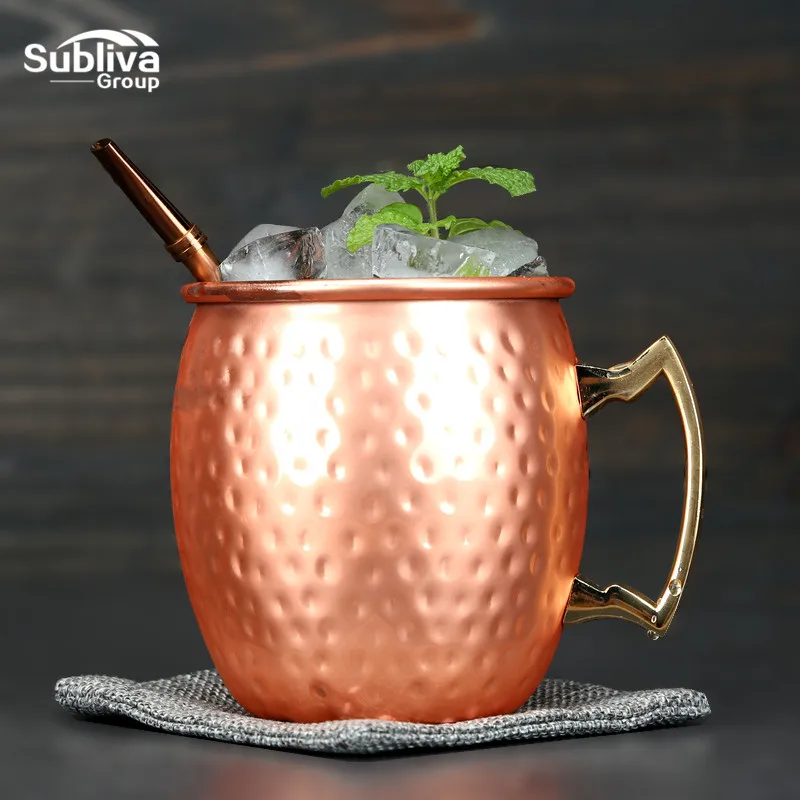 550 мл идеальная ударенная кружка мула в Москву бочка с медным покрытием чашка для