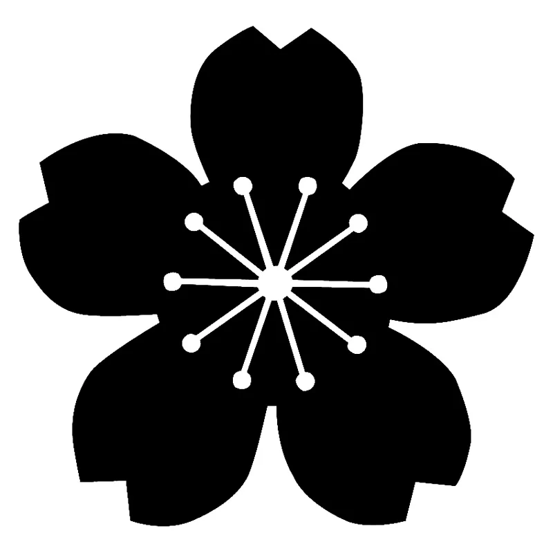 

15.1cm*14.6cm Cherry Blossom Flower Stickers Decals Car-Styling