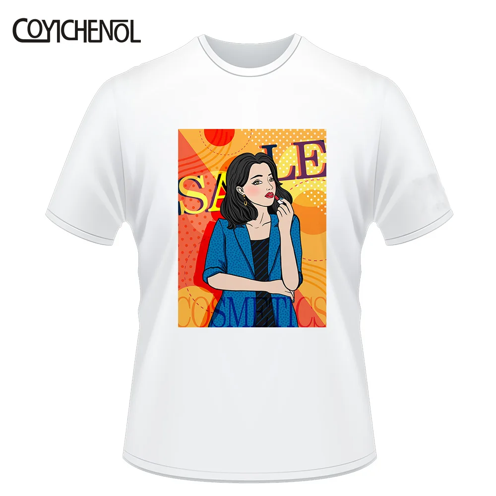 

National tide tshirt fashion oversized modal funny design printed tops 5XL printed plus size solid color tshirt homme COYICHENOL