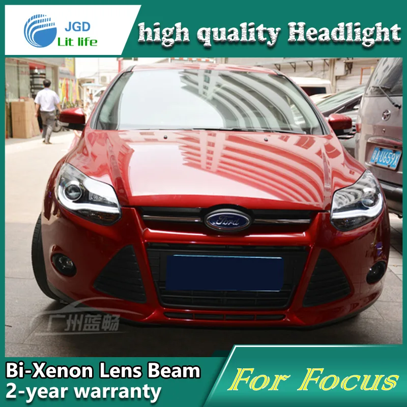 Чехол для Фар Ford Focus 2012 2013 светодиодный чехол фар DRL двойной луч биксенон