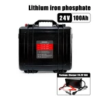 HAKDI 24V многократного цикла глубокого заряда-разряда Lifepo4 25,6 V 100Ah Батарея-серые кисточки с 100A BMS Водонепроницаемый Функция для Ups Мощность на солнечных батареяхкораблик + 10A Зарядное устройство