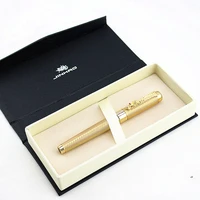 jinhao 1200 vintage luxurious rollerball pen beautiful ripple with dragon clip noble golden metal carving ink pens collection