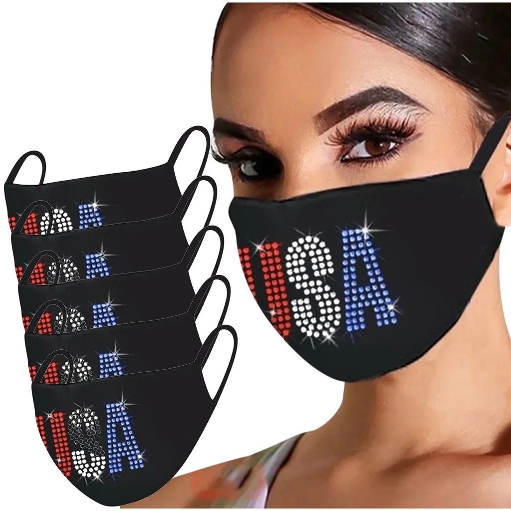 5 шт. взрослая одноцветная Пылезащитная маска модная Алмазная Маска моющиеся
