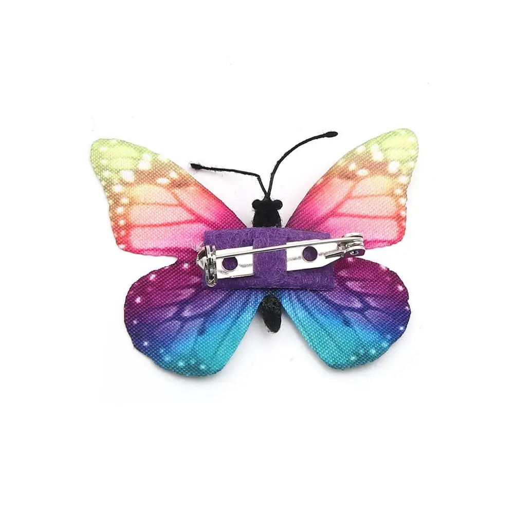 Модные Красочные Броши для женщин ювелирное изделие тканевые булавки в форме