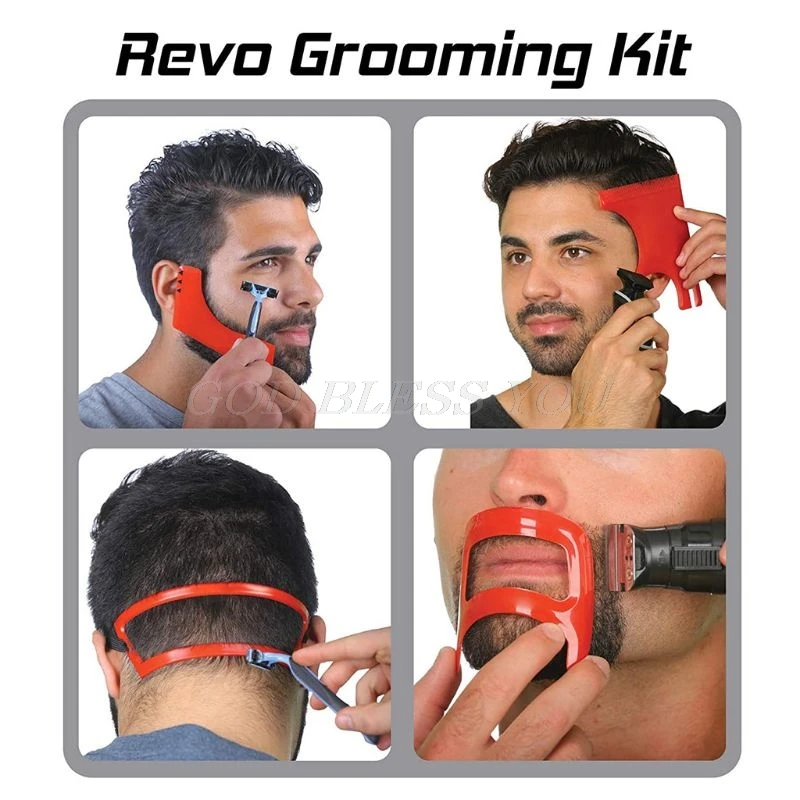 

Men's Beard Combs Neck Hair Line Guide Shaping Styling Template Comb Trim Beards Salon Home Use Drop Shipping