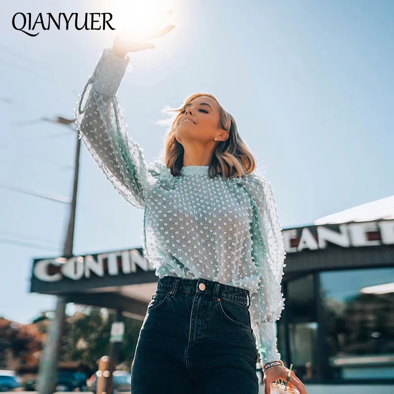 Женские рубашки элегантные офисные женские блузки рубашка с буфами на рукавах