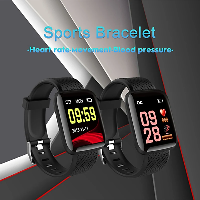 116 Plus Smart Watch Wristband Sports Fitness Blood Pressure Heart Rate Call Message Reminder Android Pedometer D13 | Электроника