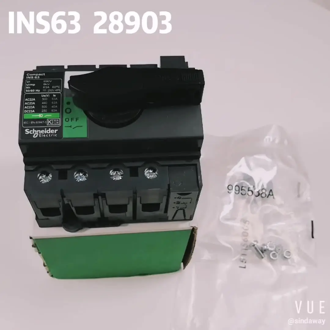 

Разъем переключателя 28903, Compact INS63 , 63 A, стандартная версия с черной поворотной ручкой, 4P