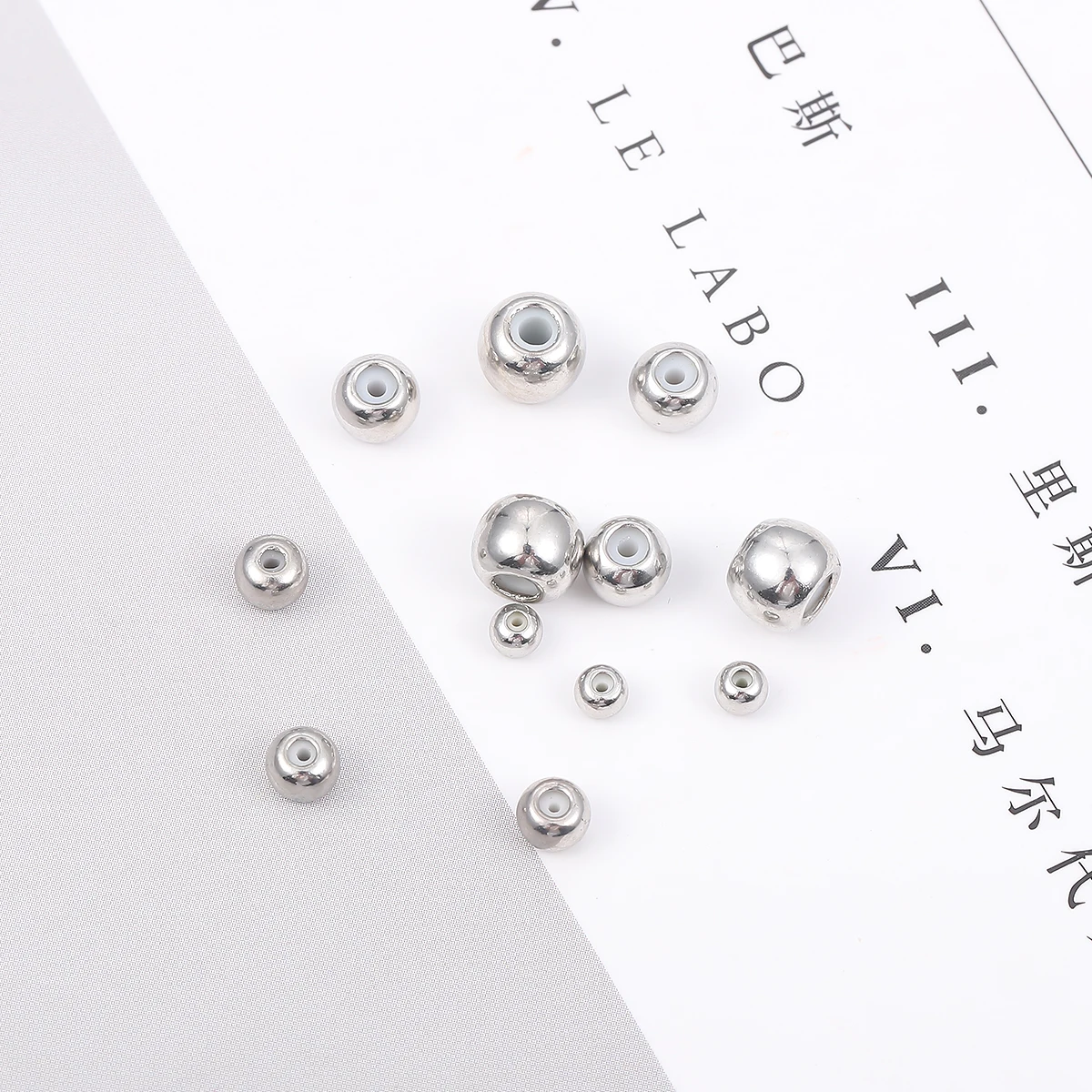 10pcs Copper Chain Length Adjust Beads With Silicone Inside Stopper without Hanging for DIY Bracelet Jewelry Making | Украшения и