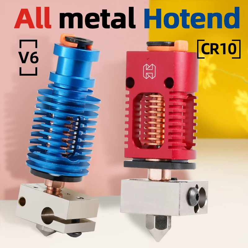 

All Metal CR10 Hotend V6 J-hotend Ender-3 1.75MM Filanment BI-Metal Copper Heatbreak for Dragon PrusaI3 Dual Direct Drive