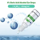 10 мл 4% борные капли для ушей, гидрокарбонат натрия, очиститель ушной серы жидкость для острого и хронического отита в ушах, ушах в ушах, боль в коже, уход за здоровьем