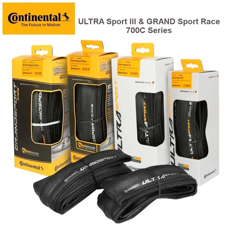 Шина для шоссейного велосипеда Continental ULTRA Sport III & GRAND Race Extra 700x2 3/25/28C складной