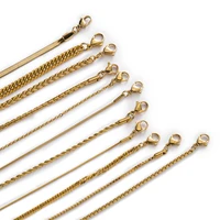 1 piece gold plated stainless steel chain necklaces connector findings jewelry making diy accessories 50cm